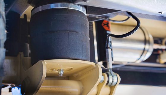 Cruisemaster ATX airbag offers a smooth ride driving along the paved road or over a rocky terrain trail on the Imperial Outdoors Xplore Series RV.