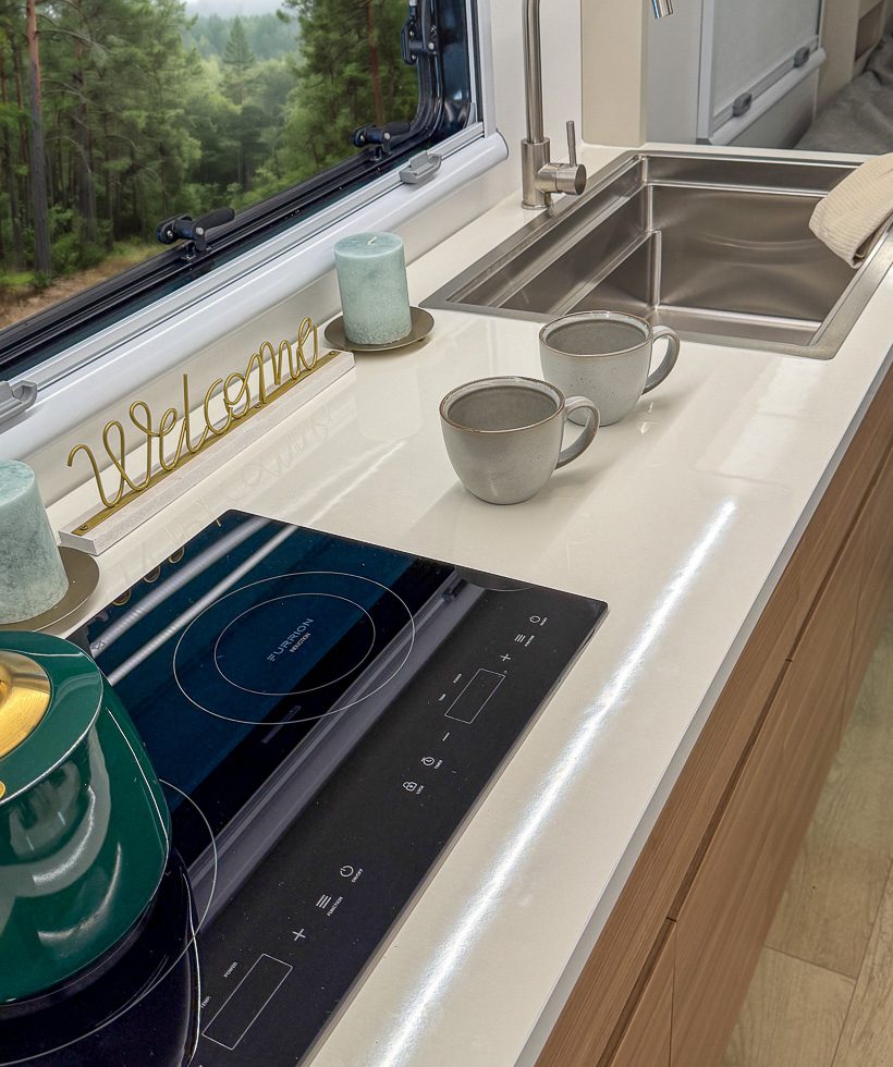 Spacious counter space in the S195 from Imperial Outdoors.