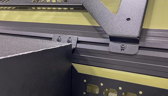 The Imperial Outdoors Xplore Series offer a custom extrusion to install into the T-slot track for your off grid camping needs.