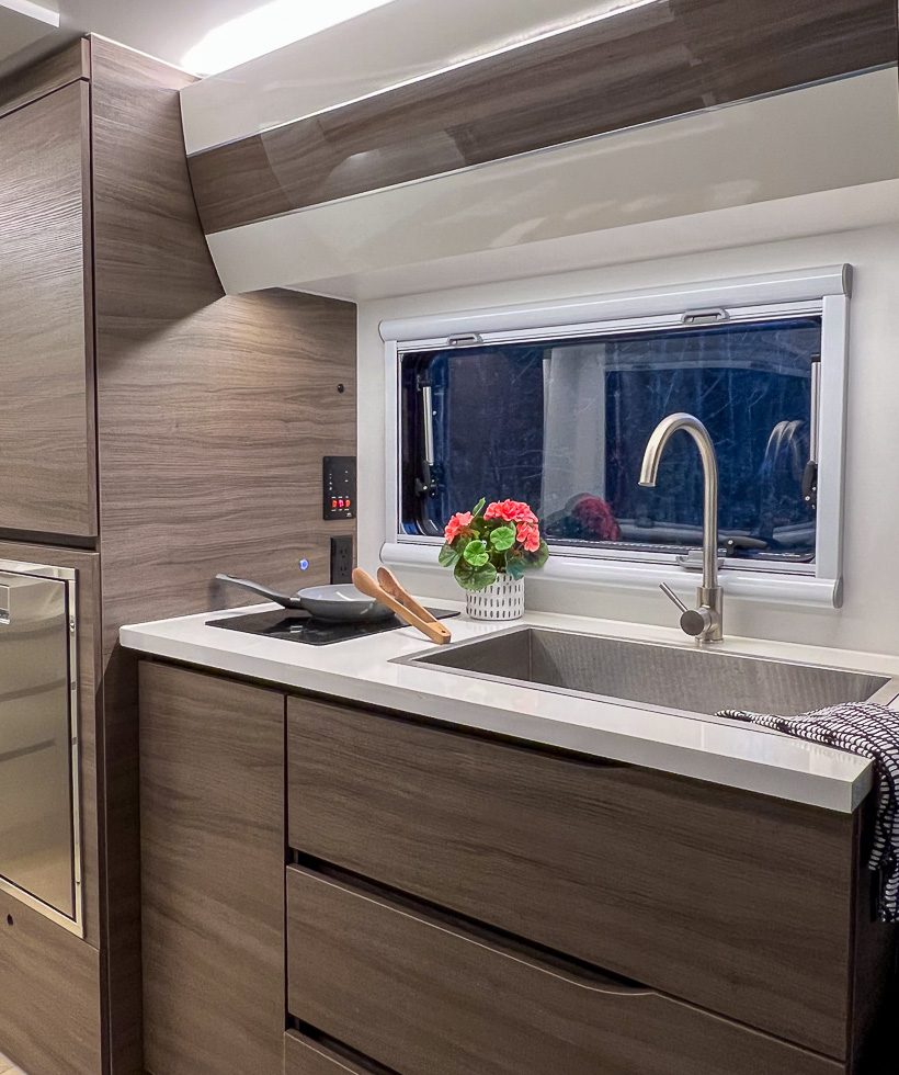 Premium kitchen in the X145 from Imperial Outdoors.