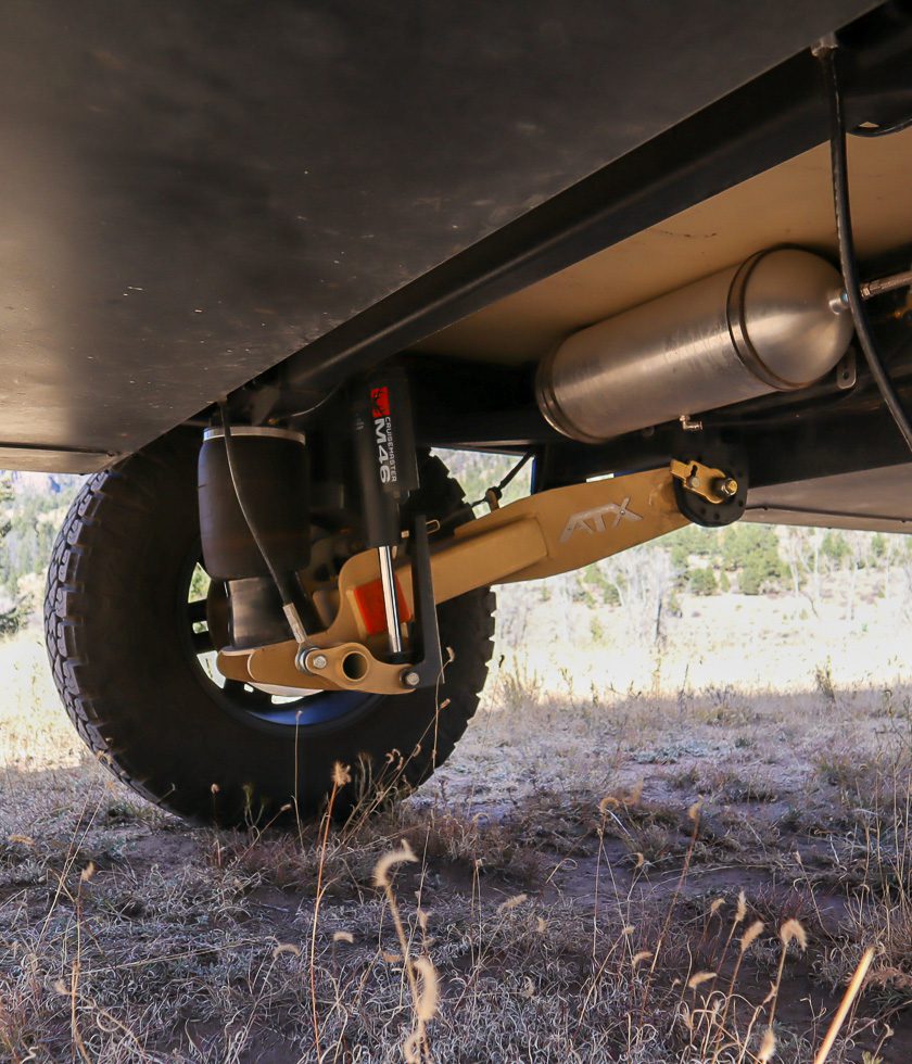 Cruisemaster air ride ATX suspension on the X145 from Imperial Outdoors.