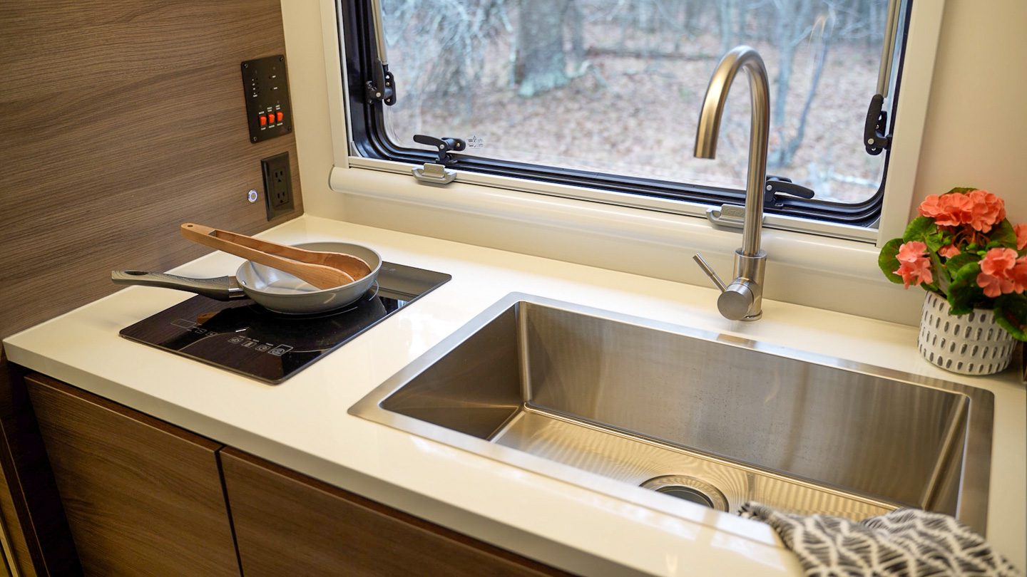 Premium kitchen in the X145 from Imperial Outdoors.