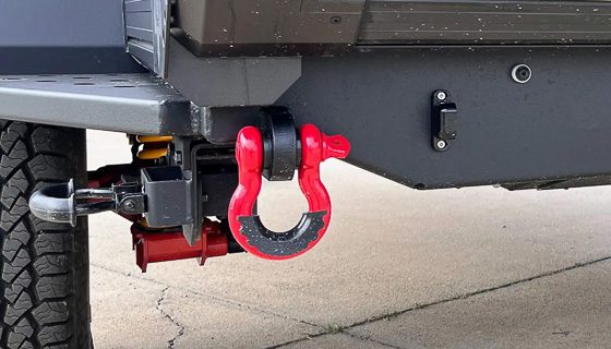 Recovery D-ring's installed on the Imperial Outdoors OB120 on the rear.