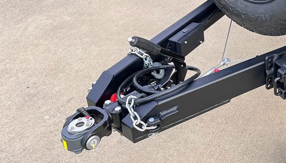 Parking brake installed on the OB120 to help keep your trailer secured in one location while camping.