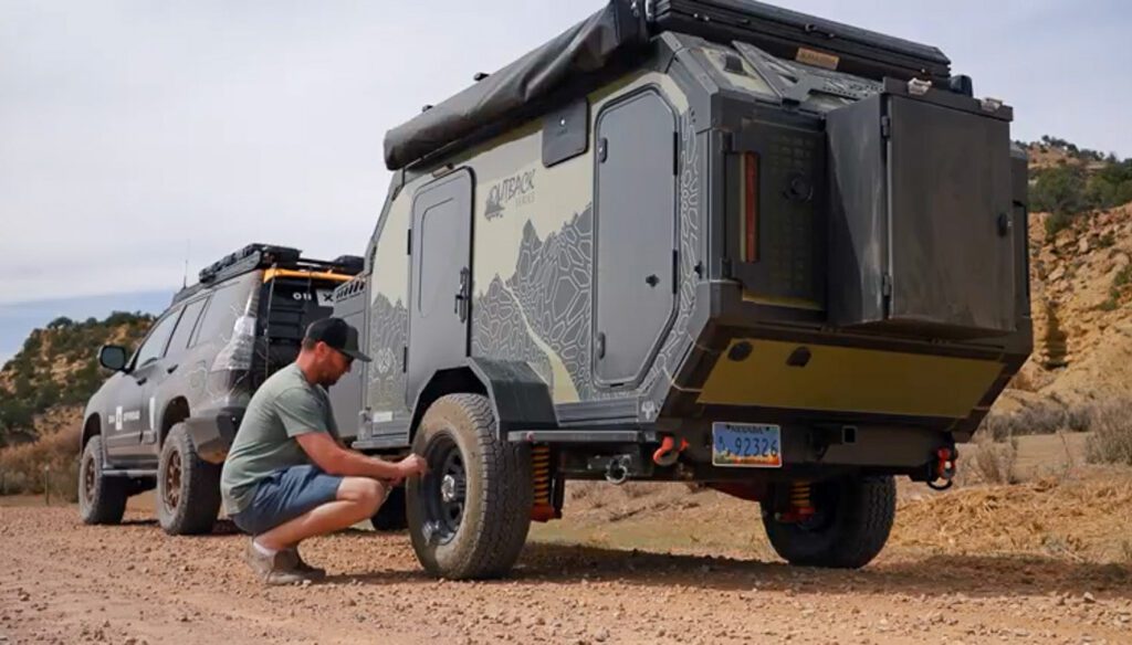 Traveling down a extreme off grid road in Colorado with the Imperial Outdoors Outback Series OB120.