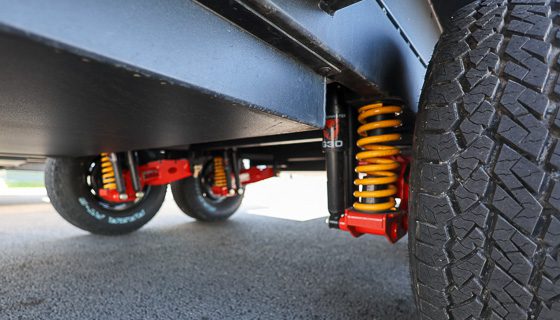 Cruisemaster CRS off road suspension system installed on the Imperial Outdoors S195 off road trailer.