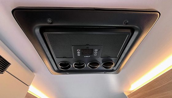 12v Velit air conditioner in the Imperial Outdoors Sport Series.
