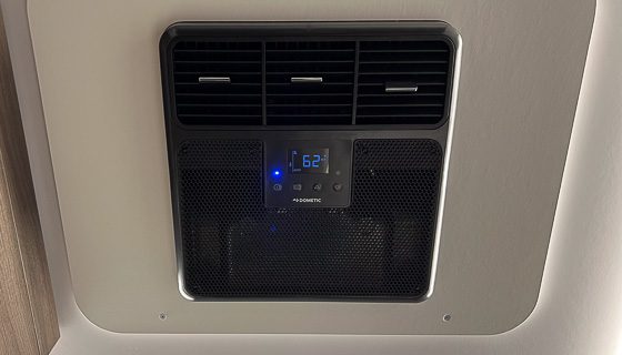 Dometic RTX 12v air conditioner installed on the Imperial Outdoors Xplore Series off grid campers.
