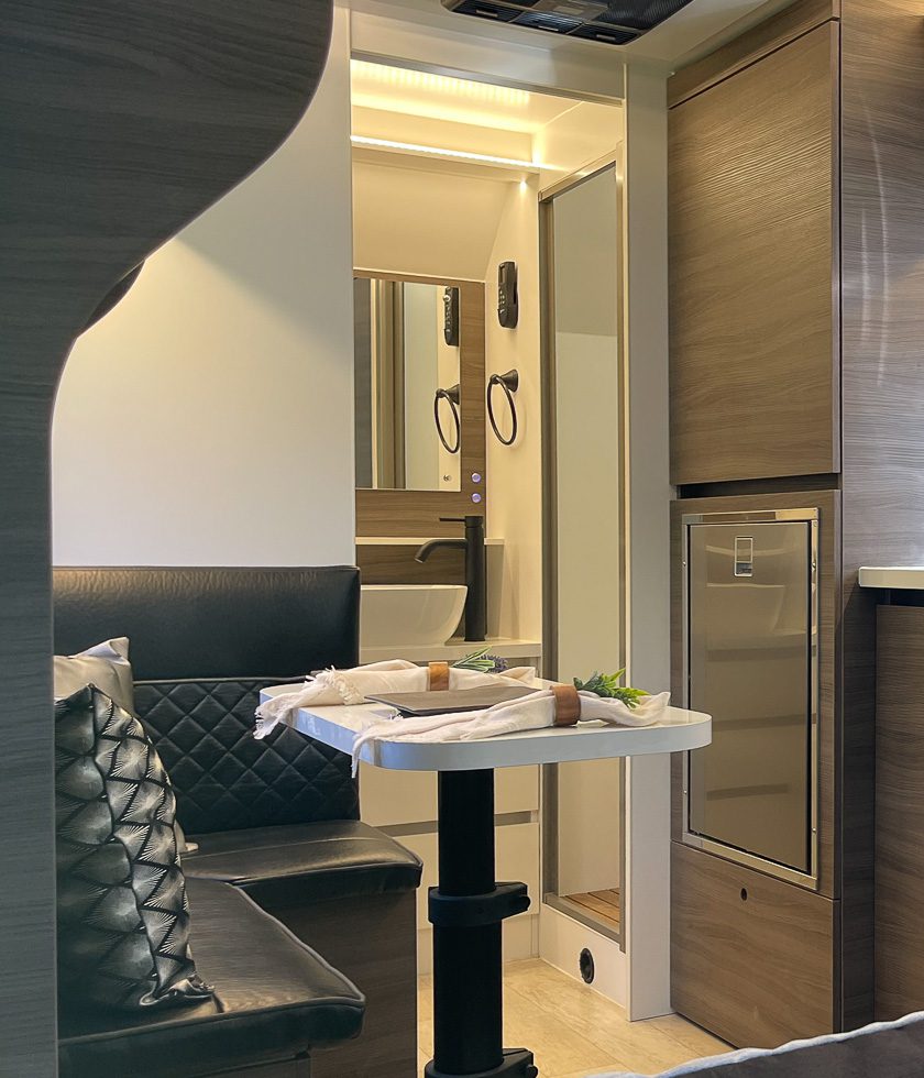 Premium cabinet interior in the X145 from Imperial Outdoors.