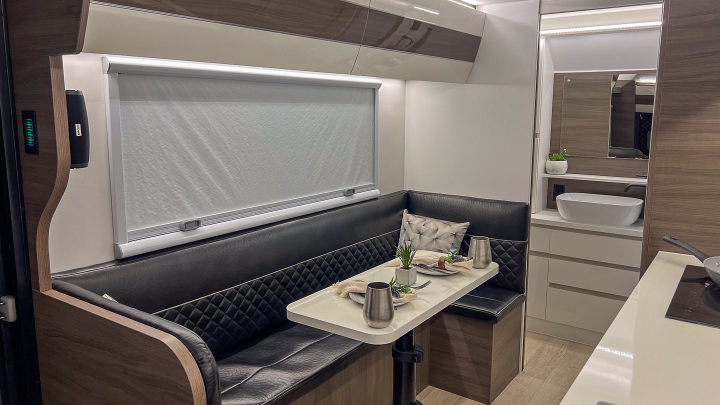 Premium seating and interior on the Imperial Outdoors X195.