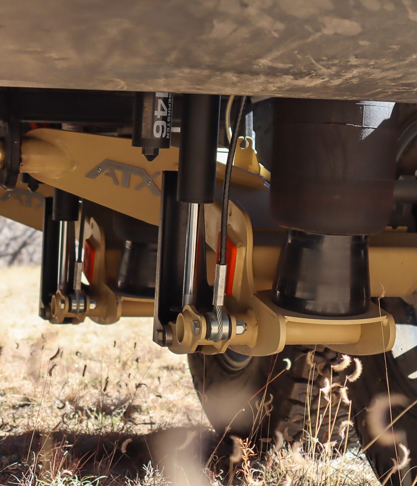 Crusiemaster ATX off road air suspension on the Imperial Outdoors X195.